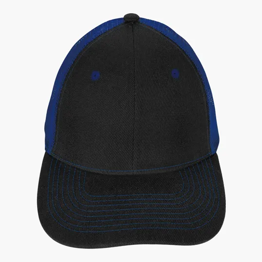 Mid-Profile Accent Mesh Snapback Cap, Structured Six-Panel — view 5