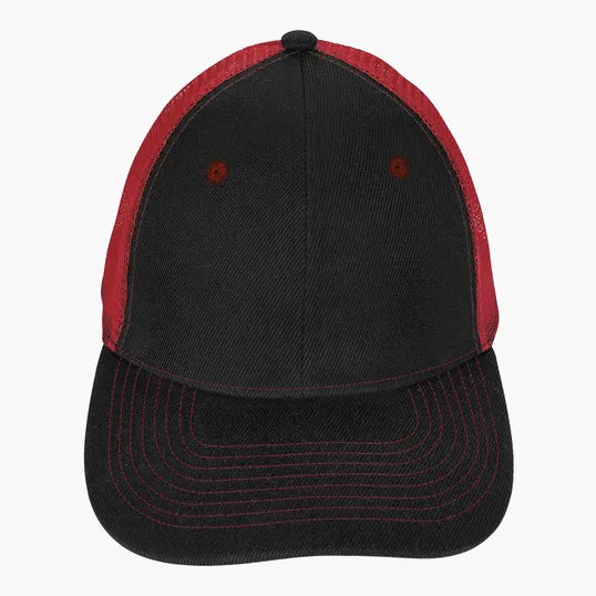 Mid-Profile Accent Mesh Snapback Cap, Structured Six-Panel — view 3
