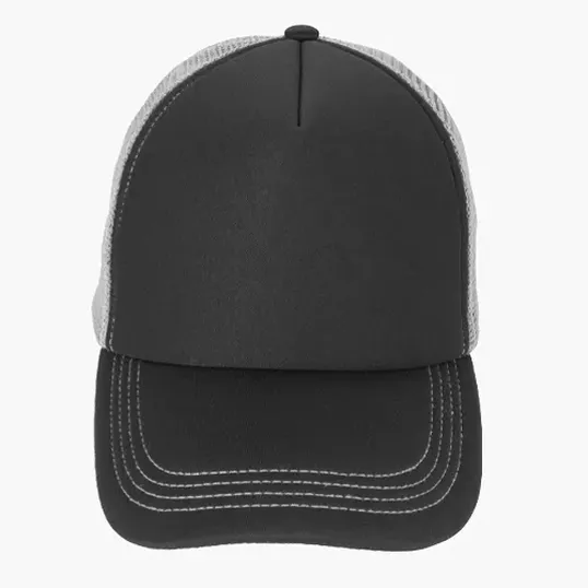 Foam Trucker Cap with Flat Bill and Snapback Closure — view 3
