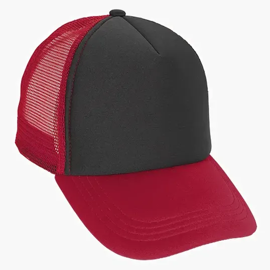 Foam Trucker Cap with Flat Bill and Snapback Closure — view 9