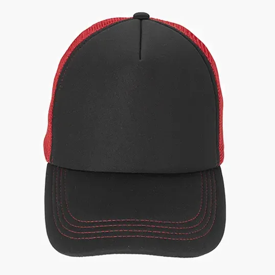 Foam Trucker Cap with Flat Bill and Snapback Closure — view 6