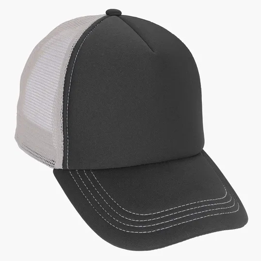 Foam Trucker Cap with Flat Bill and Snapback Closure — view 4