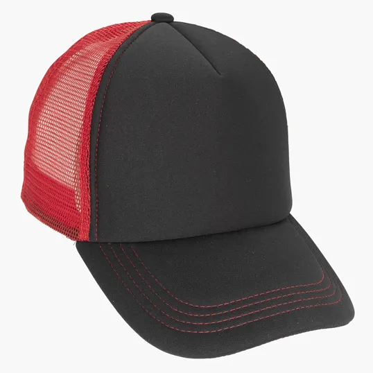 Foam Trucker Cap with Flat Bill and Snapback Closure — view 8