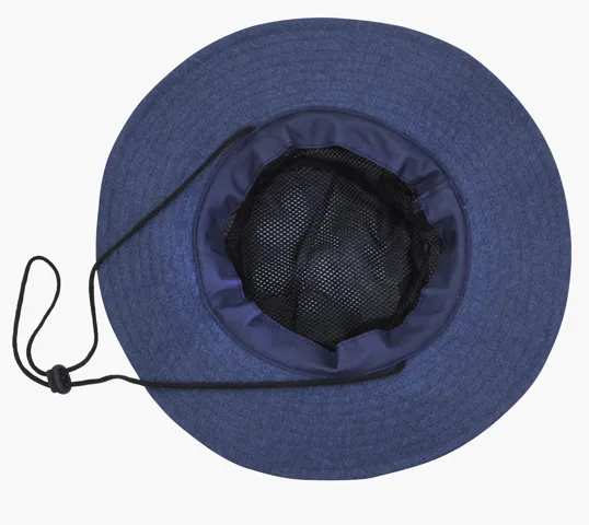 RPET Boonie Hat with Wide Brim and Adjustable Chin Cord