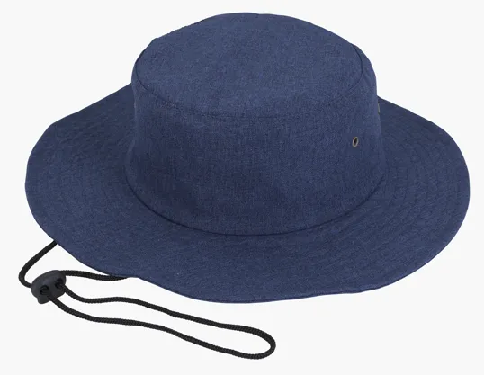 RPET Boonie Hat with Wide Brim and Adjustable Chin Cord — view 2