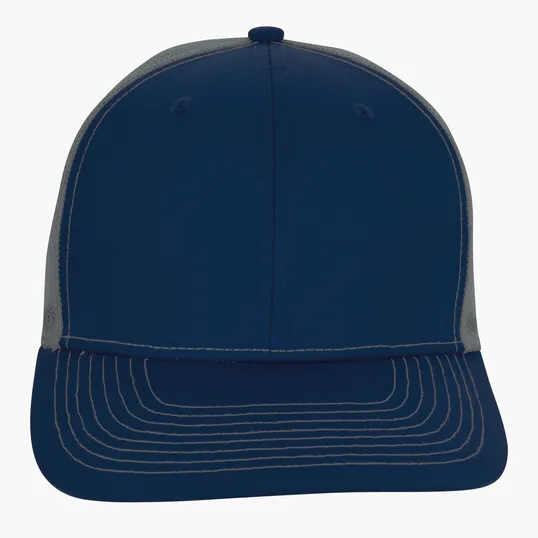 Snapback Meshback Trucker Cap with Pre-Curved Visor — view 4
