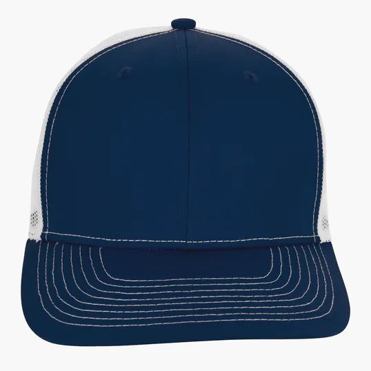 Snapback Meshback Trucker Cap with Pre-Curved Visor — view 10