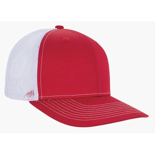 Snapback Meshback Trucker Cap with Pre-Curved Visor — view 12
