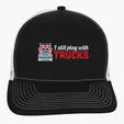 Snapback Meshback Trucker Cap with Pre-Curved Visor — view 27