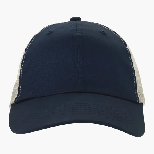 Double Nickle Trucker Meshback Cap, Unstructured Snapback — view 10