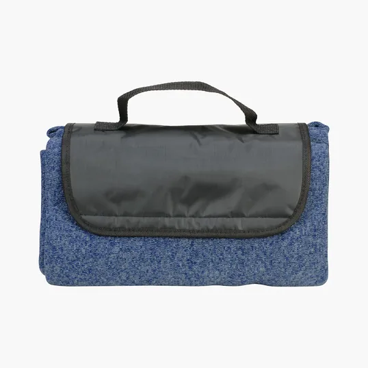 Heathered Fold-Up Blanket with Attached Carry Handle — view 5