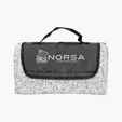 Heathered Fold-Up Blanket with Attached Carry Handle — view 7