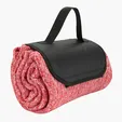Heathered Fold-Up Blanket with Attached Carry Handle — view 3