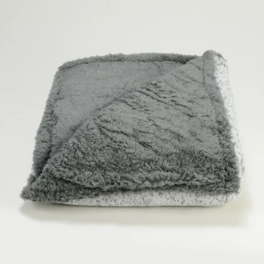 Sherpa-Backed Heathered Blanket — view 8