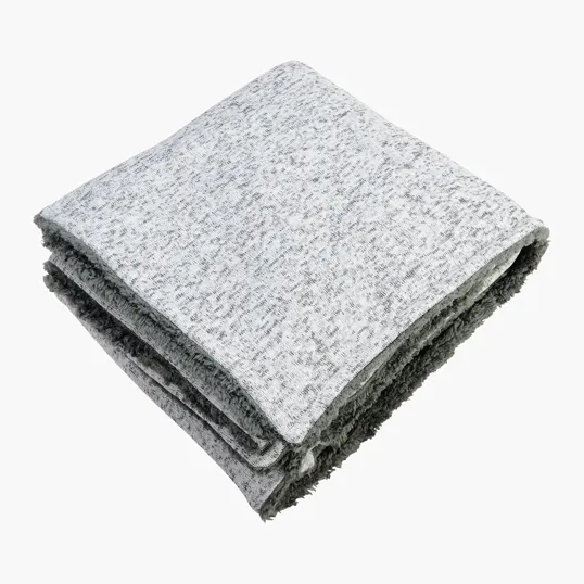 Sherpa-Backed Heathered Blanket — view 3