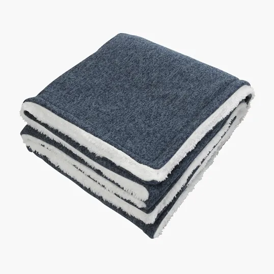 Sherpa-Backed Heathered Blanket — view 11