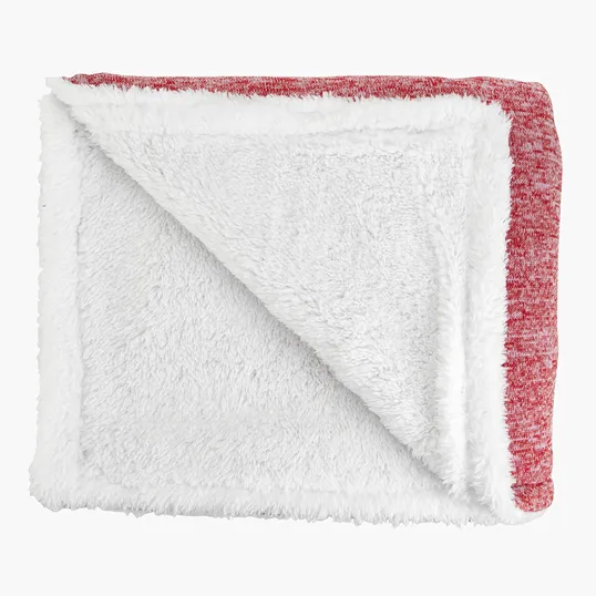 Sherpa-Backed Heathered Blanket — view 10