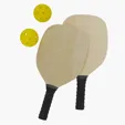 Fun On The Go Games Pickleball Set with Two Poplar Paddles — view 2