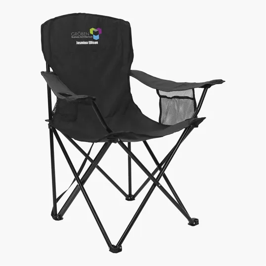 RPET Folding Chair with Carrying Strap and Cup Holder — view 7