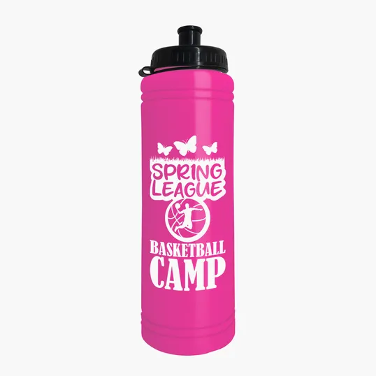 Garyline® Slim Line Bottle with Tethered Push-Pull Lid, 25 oz.