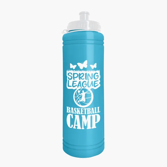 Garyline® Slim Line Bottle with Tethered Push-Pull Lid, 25 oz. — view 5