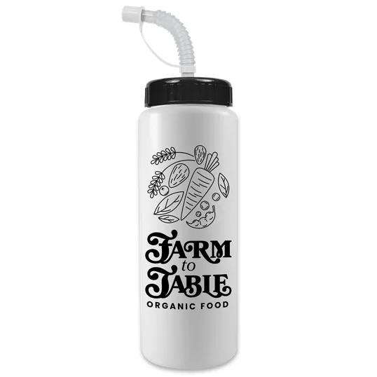 Garyline® Quart Sport Bottle with Straw Lid, 32 oz. — view 87