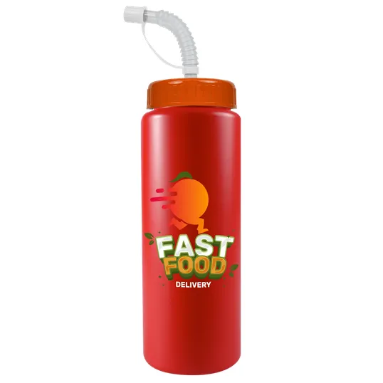 Garyline® Quart Sport Bottle with Straw Lid, 32 oz. — view 86
