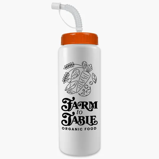 Garyline® Quart Sport Bottle with Straw Lid, 32 oz. — view 110