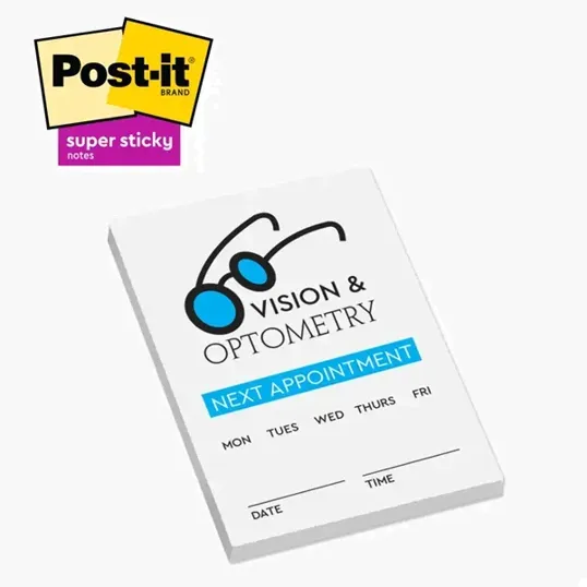 Post-it® Custom Printed Super Sticky Notepad, 2" x 3"
