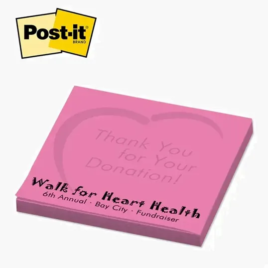 Post-it® Custom Printed Notepad, 3" x 3"