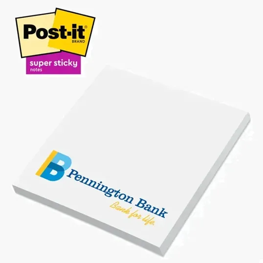 Post-it® Custom Printed Super Sticky Notepad, 3" x 3"