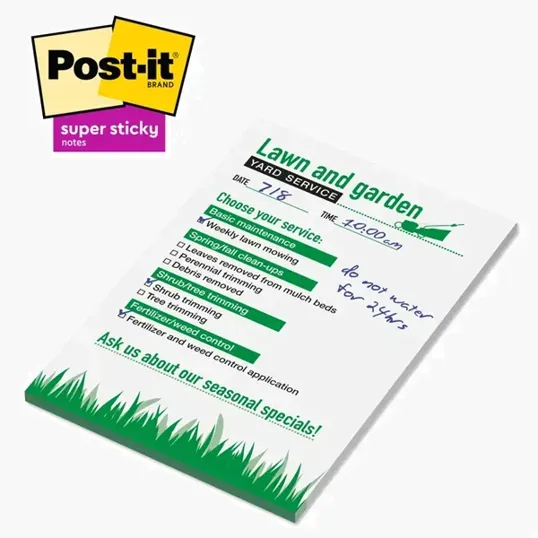 Post-it® Custom Printed Super Sticky Notepad, 4" x 6"