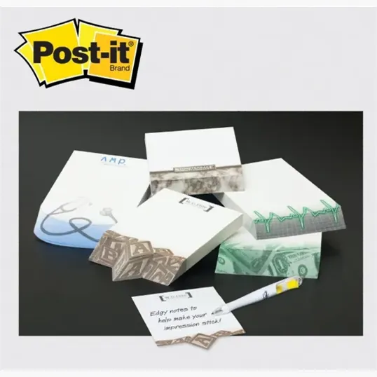 Post-it® Custom Printed Angle Notepad, 4" x 5 3/4"