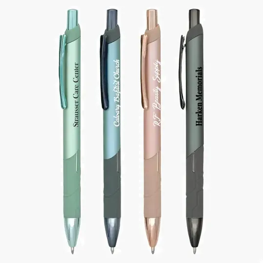 Affinity Retractable Ballpoint Pen with Soft-Touch Barrel