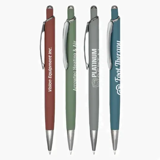 Ashton Metal Retractable Ballpoint Pen with Gun Metal Trim