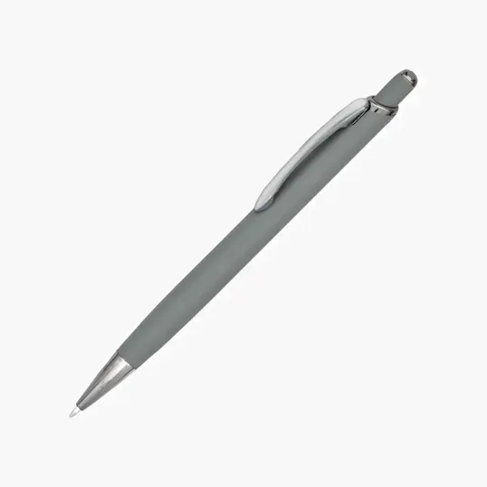 Ashton Metal Retractable Ballpoint Pen with Gun Metal Trim — view 4