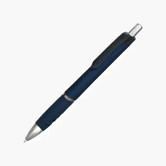Atlantis Ballpoint Pen with Soft-Touch Grip and Metallic Barrel — view 4