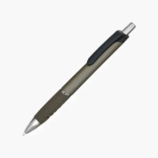 Atlantis Ballpoint Pen with Soft-Touch Grip and Metallic Barrel — view 5