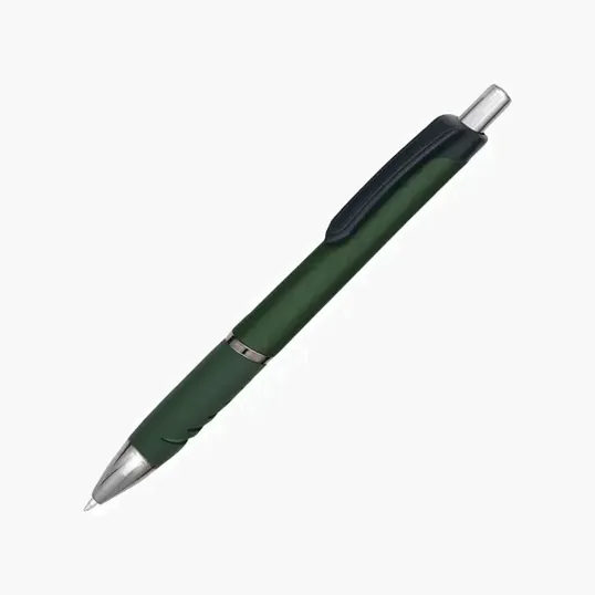 Atlantis Ballpoint Pen with Soft-Touch Grip and Metallic Barrel — view 6