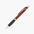 Bravo Translucent Ballpoint Pen with Colored Grip and Chrome Trim — view 5