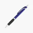 Bravo Translucent Ballpoint Pen with Colored Grip and Chrome Trim — view 6