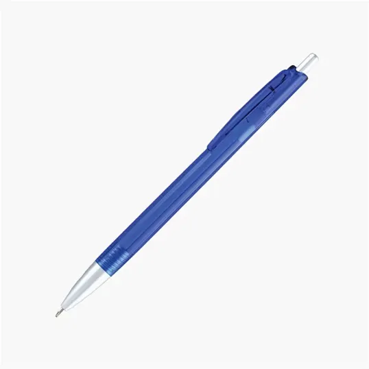 Bargain Writer Translucent Ballpoint Pen with Silver Trim — view 2