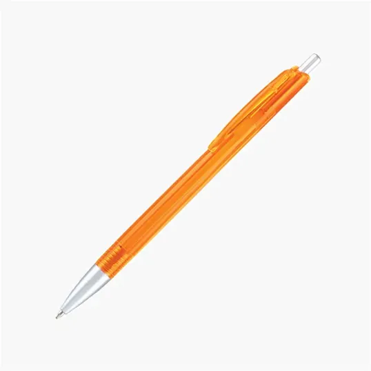 Bargain Writer Translucent Ballpoint Pen with Silver Trim — view 4