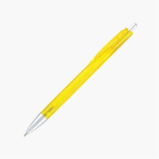 Bargain Writer Translucent Ballpoint Pen with Silver Trim — view 7