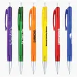Bargain Writer Translucent Ballpoint Pen with Silver Trim