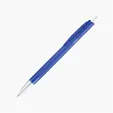 Bargain Writer Translucent Ballpoint Pen with Silver Trim — view 2