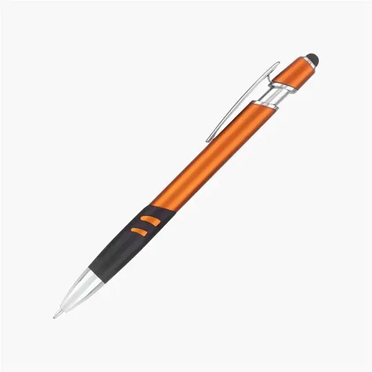 Emmerson Metallic Stylus Ballpoint Pen with Rubber Grip — view 3