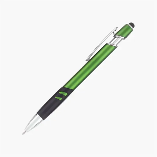 Emmerson Metallic Stylus Ballpoint Pen with Rubber Grip — view 4