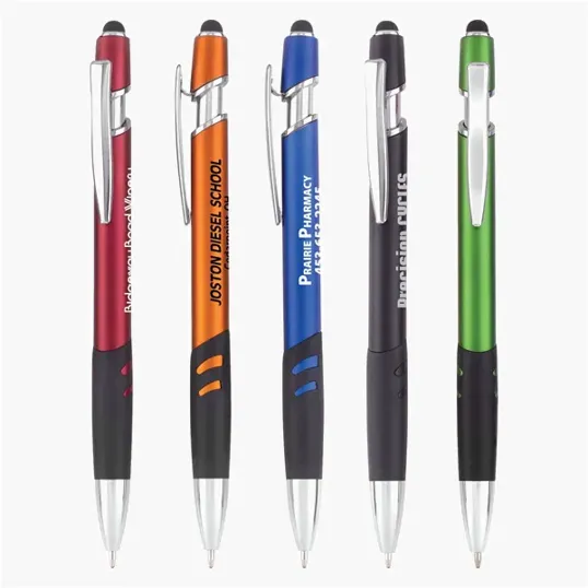 Emmerson Metallic Stylus Ballpoint Pen with Rubber Grip