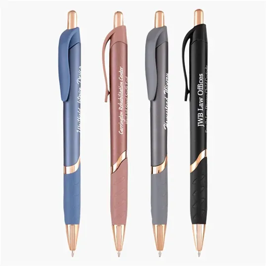 Kamry Retractable Ballpoint Pen with Rubber Grip